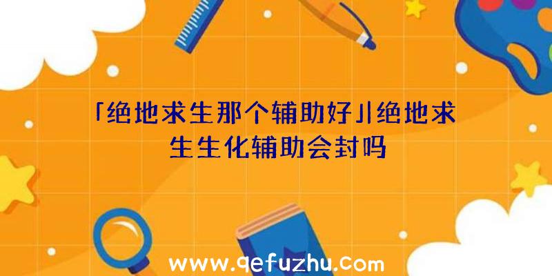 「绝地求生那个辅助好」|绝地求生生化辅助会封吗